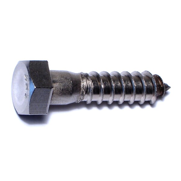 Midwest Fastener Lag Screw, 1/2 in, 2 in, Stainless Steel, Hex Hex Drive, 25 PK 50649 - main